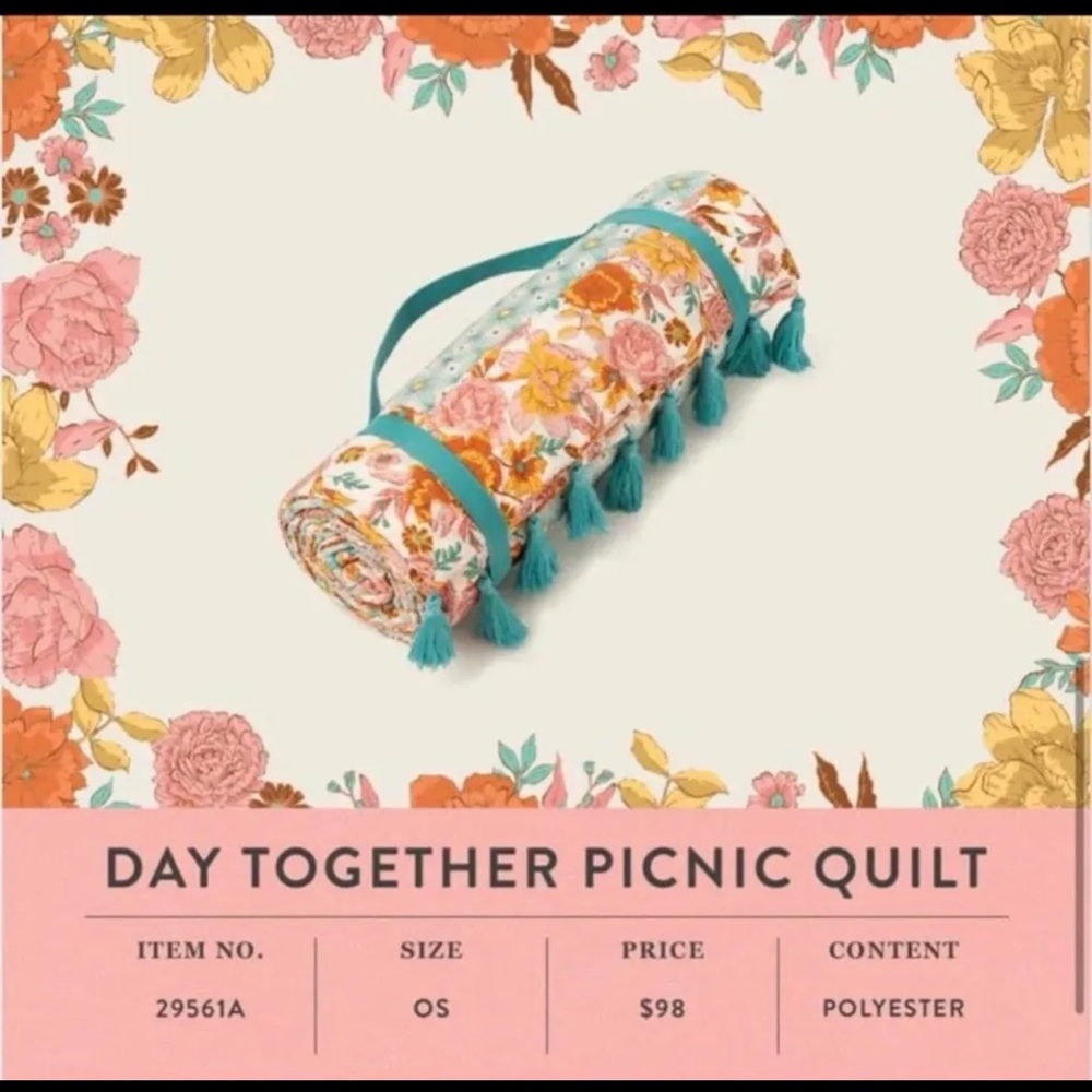 New let’s go together picnic quilt Matilda Jane